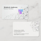Modern Tech Networking Background Visitenkarte (Vorne/Hinten)