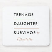 Modern Teen Daughter Survivor Personalized Mousepad (Vorne)