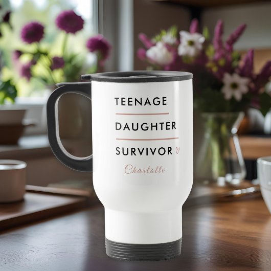 Modern Teen Daughter Survivor Personalized Reisebecher