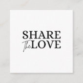 Modern Teilen Sie die Liebe Weiß nennen einen Freu Begleitkarte (Vorderseite)