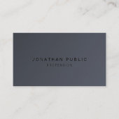 Modern Template Elegant Dark Grey Create Your Own Visitenkarte (Vorderseite)