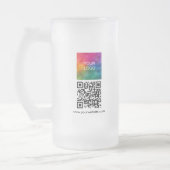 Modern Template Your Custom Logo QR Code Mattglas Bierglas (Links)