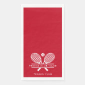 Modern Tennis Club Name Team Spieler Rot Serviette (Vorderseite)