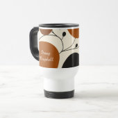 Modern Terra Cotta Abstract Silhouette Personalize Reisebecher (Vorderseite Links)