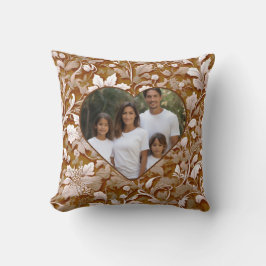 Modern Terra cotta Burnt Orange botanisches Foto Kissen