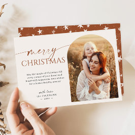 Modern Terracotta Arch Foto Frohe Weihnachten