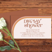 Modern Terracotta Arch Typografy Display Dusche Begleitkarte