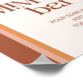 Modern Terracotta Arch Typografy Mimosa Bar Poster (Ecke)