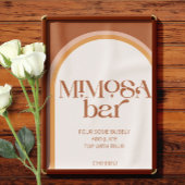 Modern Terracotta Arch Typografy Mimosa Bar Poster
