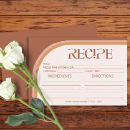 Modern Terracotta Arch Typografy Rezeptkarte