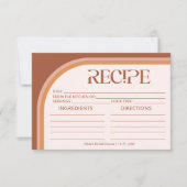 Modern Terracotta Arch Typografy Rezeptkarte (Vorderseite)