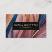 Modern Terracotta blue Glitzer gold beruflich Visitenkarte (Vorderseite)