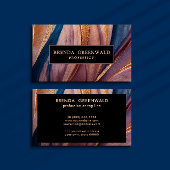 Modern Terracotta blue Glitzer gold beruflich Visitenkarte