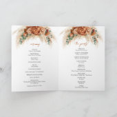 Modern Terracotta Blume Bordeaux Pampas Programm (Innenseite)