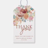 Modern Terracotta & Blush Bridal Shower Favor Geschenkanhänger (Vorderseite)