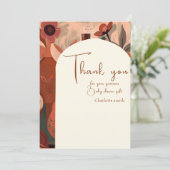 Modern Terracotta boho Babydusche Einladung (Stehend Vorderseite)