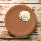 Modern Terracotta Brunt Orange Hochzeit im Herbst Pappteller