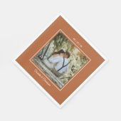 Modern Terracotta Brunt Orange Hochzeit im Herbst Serviette (Ecke)