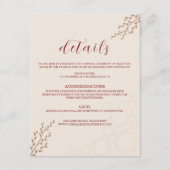Modern Terracotta Burnt Orange Boho Wedding Begleitkarte (Vorderseite)