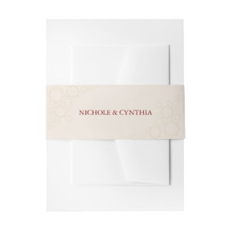 Modern Terracotta Burnt Orange Boho Wedding Einladungsbanderole