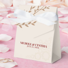 Modern Terracotta Burnt Orange Boho Wedding Geschenkschachtel