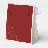 Modern Terracotta Burnt Orange Boho Wedding Geschenkschachtel (Rückseite)