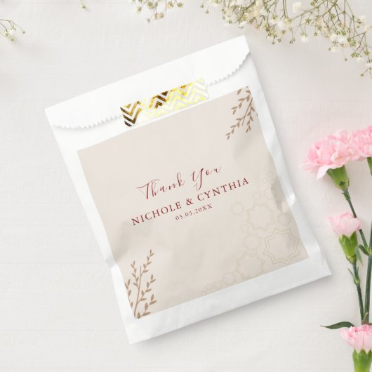 Modern Terracotta Burnt Orange Boho Wedding Geschenktütchen (Versiegelt)