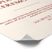 Modern Terracotta Burnt Orange Boho Wedding Poster (Ecke)