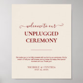 Modern Terracotta Burnt Orange Boho Wedding Poster (Vorne)