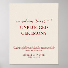 Modern Terracotta Burnt Orange Boho Wedding Poster