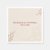 Modern Terracotta Burnt Orange Boho Wedding Serviette (Vorderseite)