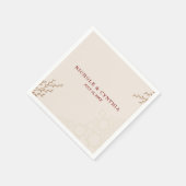 Modern Terracotta Burnt Orange Boho Wedding Serviette (Ecke)