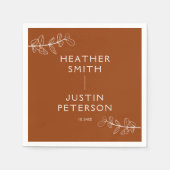 Modern Terracotta Burnt Orange Boho Wedding Serviette (Vorderseite)