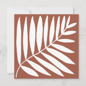 Modern Terracotta Burnt Orange Botanische Pflanze Save The Date (Vorderseite)