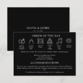 Modern Terracotta Burnt Orange Wedding Timeline Begleitkarte (Vorne/Hinten)