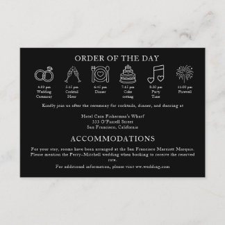 Modern Terracotta Burnt Orange Wedding Timeline Begleitkarte