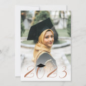 Modern Terracotta Calligraphy Muslim Abschluss Einladung (Rückseite)