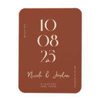Modern Terracotta Einfache Eleganz Save the Date