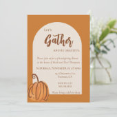 Modern Terracotta Einladung (Stehend Vorderseite)