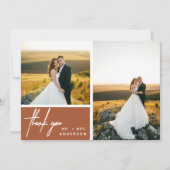 Modern Terracotta Foto Collage Vielen Dank (Vorderseite)