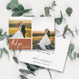 Modern Terracotta Foto Collage Vielen Dank