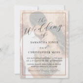 Modern Terracotta Full Photo Wedding Invitation Einladung (Vorderseite)