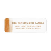 Modern Terracotta Gold Fossilien Rücksendeadresse (Vorne)