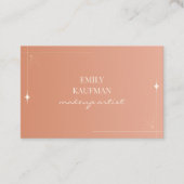 Modern Terracotta Gradient Makeup Artist Marketing Treuekarte (Vorderseite)