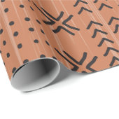Modern Terracotta Mudcloth African Pattern Geschenkpapier (Rolleneckpunkt)