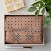Modern Terracotta Mudcloth African Pattern Seidenpapier (Geschenk)