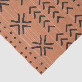 Modern Terracotta Mudcloth African Pattern Seidenpapier (Ausschnitt)