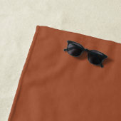 Modern Terracotta name monogram solid schlicht Strandtuch (Beispiel)