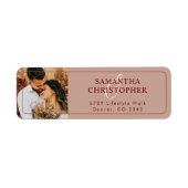 Modern Terracotta Photo Wedding Return Address Lab (Vorne)