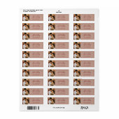 Modern Terracotta Photo Wedding Return Address Lab (Vorne)